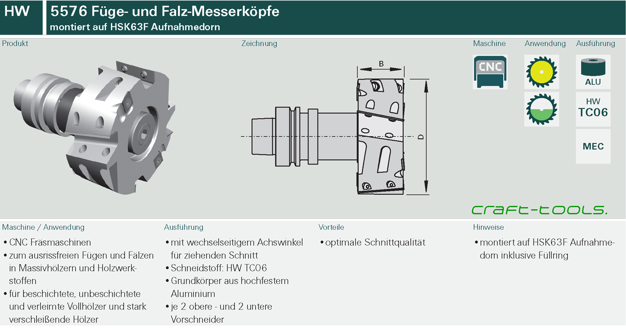 Stehle 5576 Füge- und Falz-Messerkop